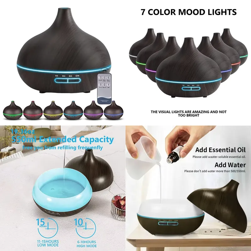 Essential Oils - Difusor de Aroma USB de 550ml