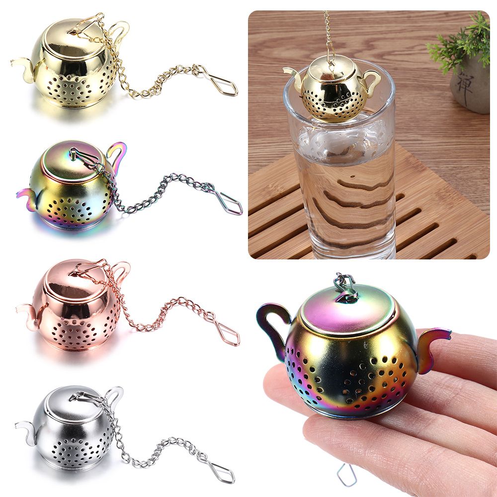 Herbal Tea - Bule Shape Tea Strainer with Chain,