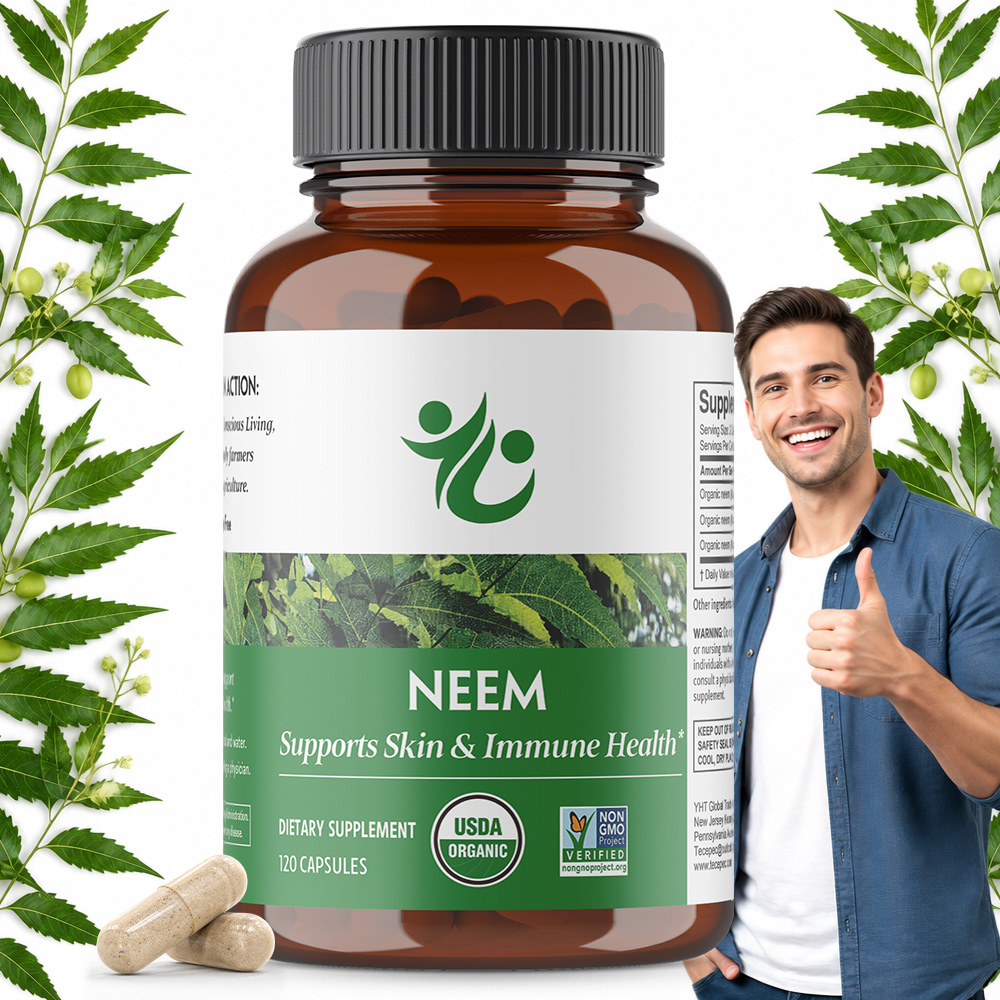Herbal Supplement - Cápsulas de Folha de Neem -