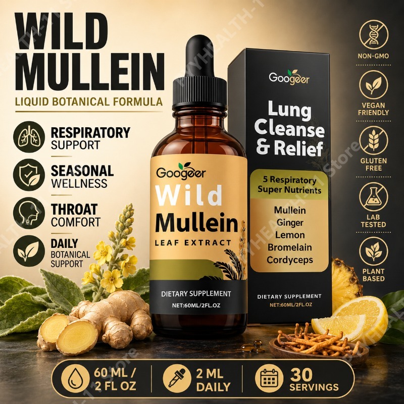 Herbal Supplement - Gotas Líquidas de Mullein, Mistura Herbal