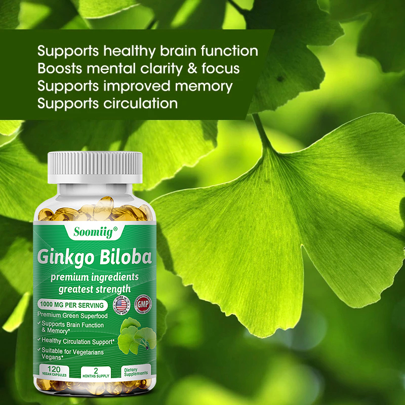 Ginger Tea - Cápsulas Ginko Biloba - Suplemento cerebral