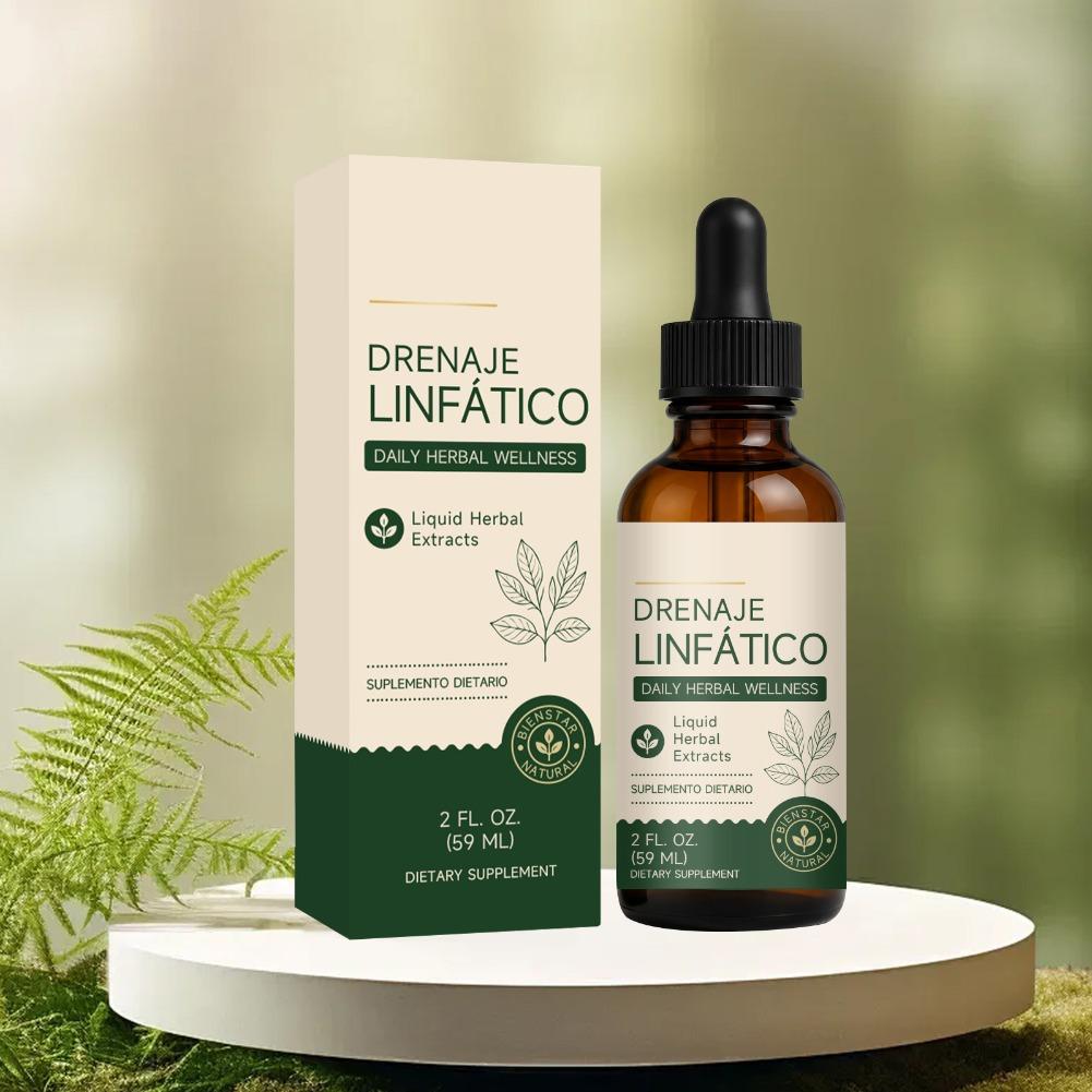 Herbal Supplement - 59ml Gotas de Drenagem Linfática, Líquido