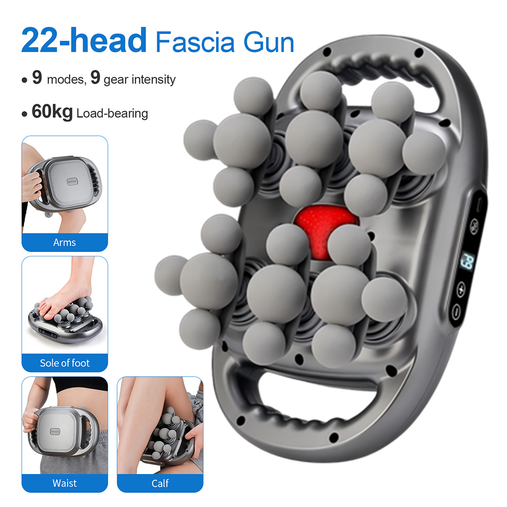 Health Wellness - Pistola de massagem com 22 cabeças,