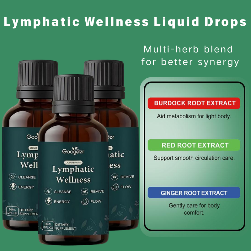 Herbal Supplement - Gotas Líquidas de Suporte Linfático 60ml,