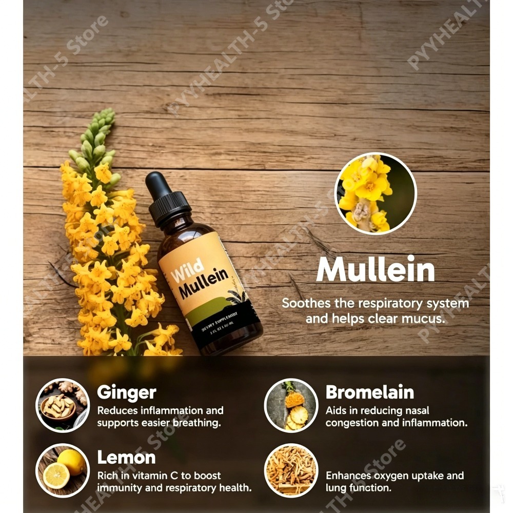 Gotas de Folha de Mullein com  - Herbal Supplement avaliação e preço