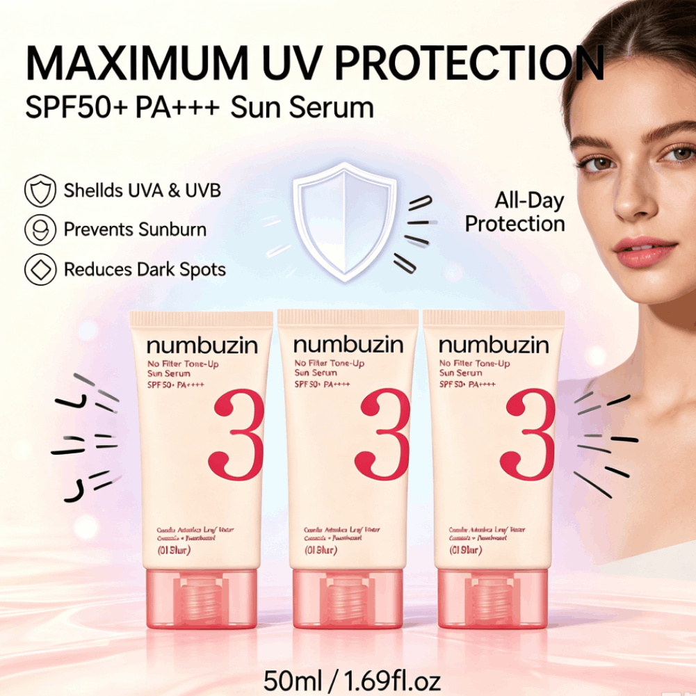 Numbuzin 3 Sun Serum SPF50+ Ce - Echinacea avaliação e preço