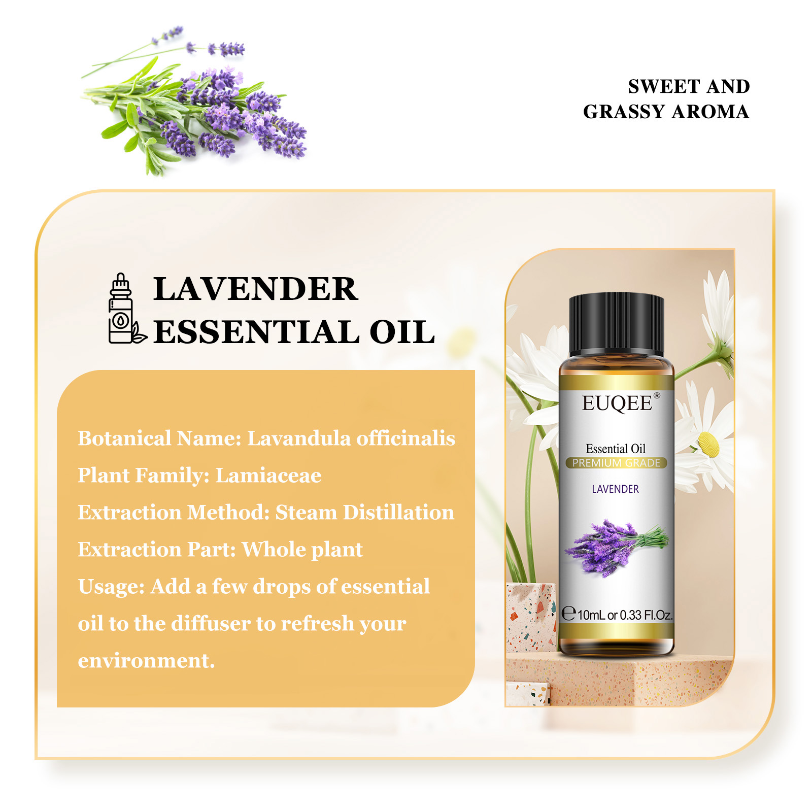 EUQEE 10ml Óleo Essencial Puro - Lavender Oil avaliação e preço